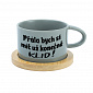 PŘÁLA BYCH SI MÍT UŽ KONEČNĚ KLID! - šedý hrníček makronka 200 ml