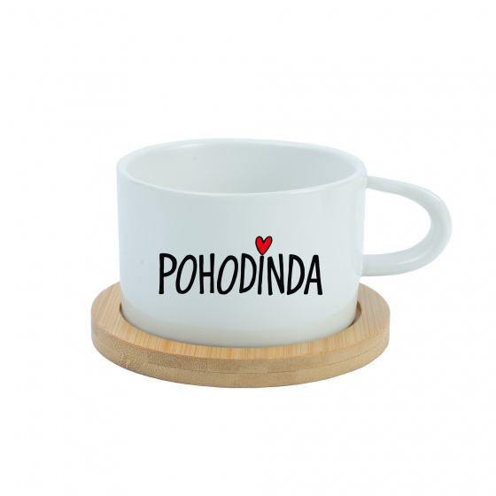 POHODINDA - bílý hrníček makronka 200 ml