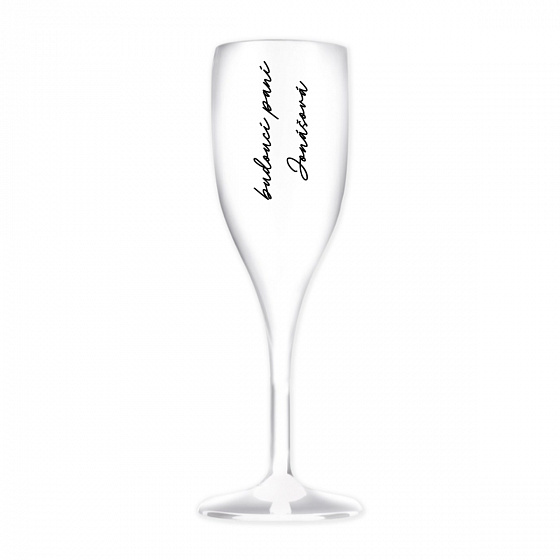 Personalizovaná nerozbitná prosecco sklenice - budoucí paní 