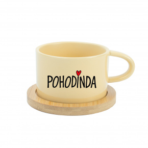 POHODINDA - žlutý hrníček makronka 200 ml