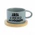 ZASE O DEN BLÍŽ DO DŮCHODU - šedý hrníček makronka 200 ml