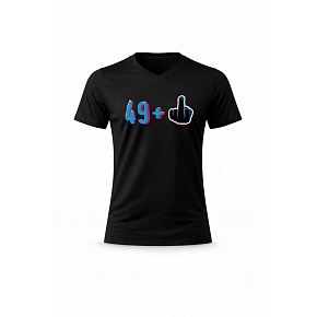 Pánské bavlněné tričko s potiskem - 49+1 - černé