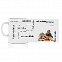 Personalizovaný klasický bílý hrníček 300 ml s textem a fotografií 