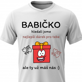 Dámské bavlněné tričko s potiskem - NEJLEPŠÍ DÁREK PRO BABIČKU - bílé Dámské bavlněné tričko s potiskem - NEJLEPŠÍ DÁREK PRO BABIČKU - bílé