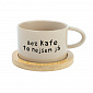 BEZ KAFE TO NEJSEM JÁ - krémový hrníček makronka 200 ml