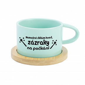 NEMOŽNÉ DĚLÁM HNED, ZÁZRAKY NA POČKÁNÍ - mint hrníček makronka 200 ml