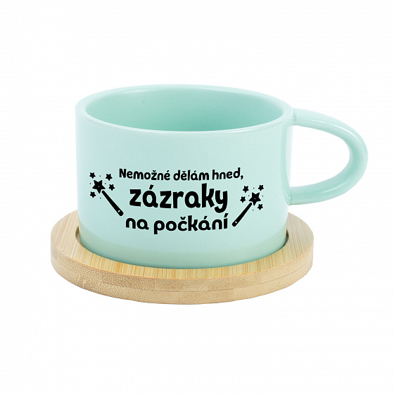 NEMOŽNÉ DĚLÁM HNED, ZÁZRAKY NA POČKÁNÍ - mint hrníček makronka 200 ml