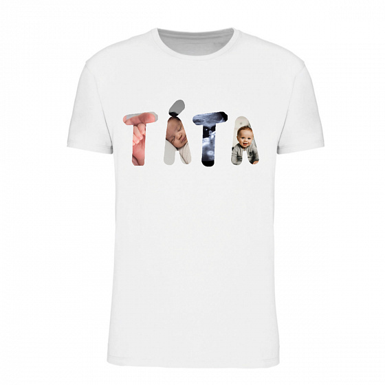 Personalizované pánské tričko - táta/děda z fotek 