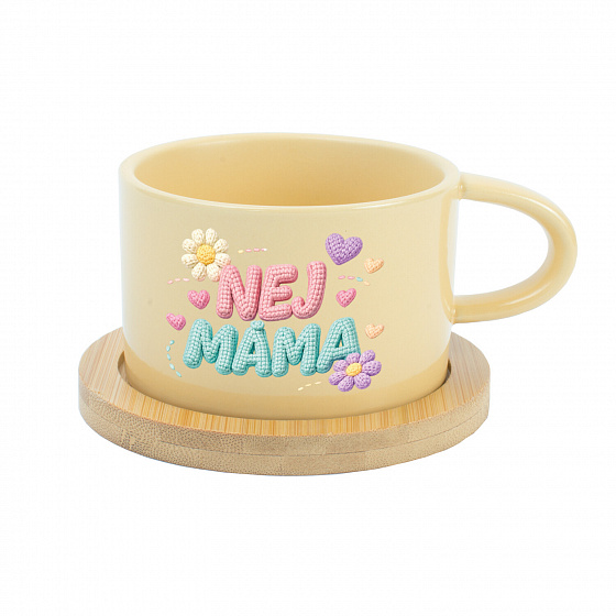 NEJ MÁMA - žlutý hrníček makronka 200 ml