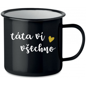 TÁTA VÍ VŠECHNO - černý plecháček 350 ml