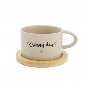 KRÁSNÝ DEN! - krémový hrníček makronka 200 ml
