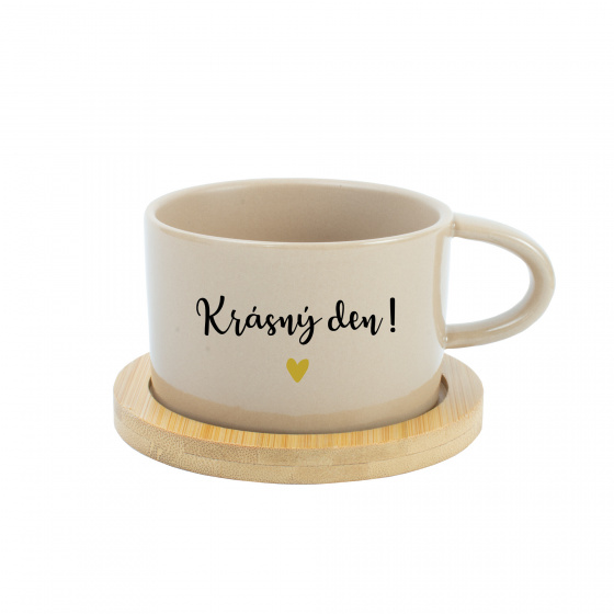 KRÁSNÝ DEN! - krémový hrníček makronka 200 ml