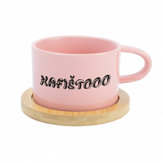 KAFIŠTOOO - růžový hrníček makronka 200 ml