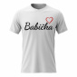 Dámské bavlněné tričko s potiskem - BABIČKA - bílé