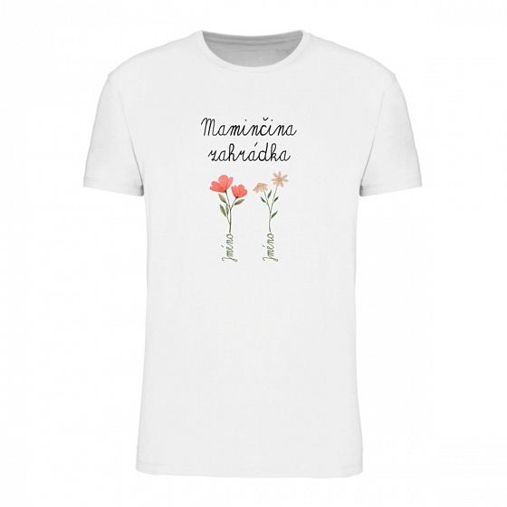 Personalizované dámské tričko - maminčina/babiččina zahrádka 