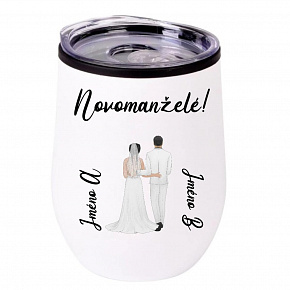Personalizovaný termohrnek "BOWL" se svatebním párem 