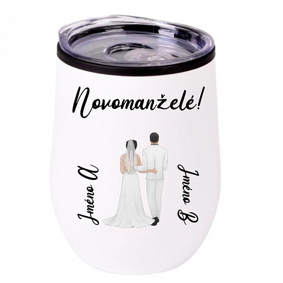 Personalizovaný termohrnek "BOWL" se svatebním párem 