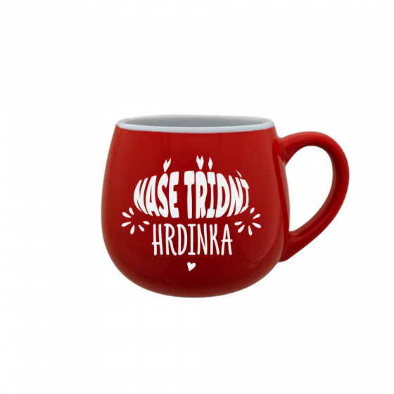 NAŠE TŘÍDNÍ HRDINKA - červený keramický hrníček 300 ml