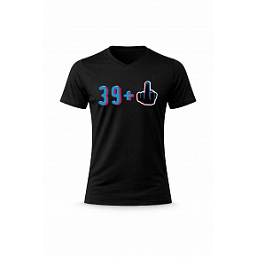 Pánské bavlněné tričko s potiskem - 39+1 - černé