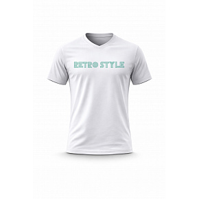 Pánské bavlněné tričko s potiskem - RETRO STYLE - bílé