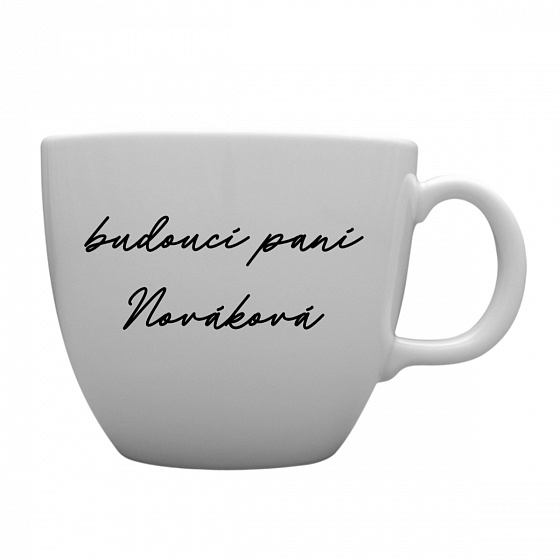 Personalizovaný MEGA XXL keramický hrnek 1 000 ml - budoucí paní 