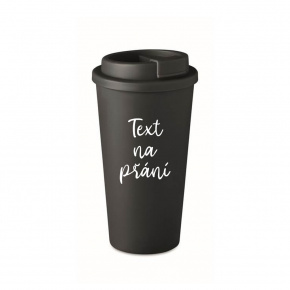 TEXT NA PŘÁNÍ - černý termohrnek 475 ml