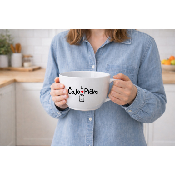 ČAJOPIČKA - MEGA XXL keramický hrnek 1000 ml
