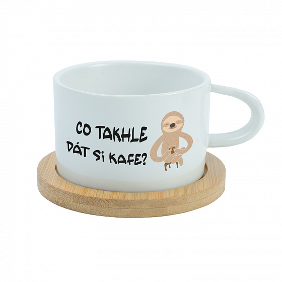 CO TAKHLE DÁT SI KAFE? - bílý hrníček makronka 200 ml