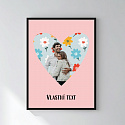 Personalizovaný magický fotoobraz v rámu - 30x40 - výřez fotky na podkladu 