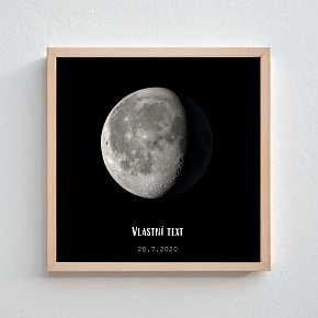 Personalizovaný magický fotoobraz v rámu - čtverec 20x20 - měsíční fáze