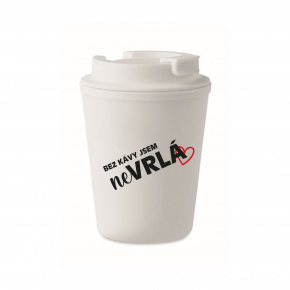 BEZ KÁVY JSEM NEVRLÁ - bílý termohrnek 300 ml