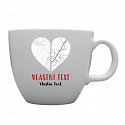 Personalizovaný MEGA XXL keramický hrnek 1 000 ml - Dvě místa, jedno srdce