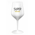 SUPER MÁMA - bílá nerozbitná sklenice na víno 470 ml