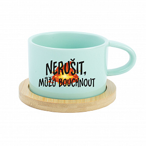 NERUŠIT, MŮŽU BOUCHNOUT. - mint hrníček makronka 200 ml NERUŠIT, MŮŽU BOUCHNOUT. - mint hrníček makronka 200 ml