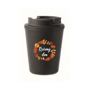 KRÁSNÝ DEN (PODZIM) - černý termohrnek 300 ml