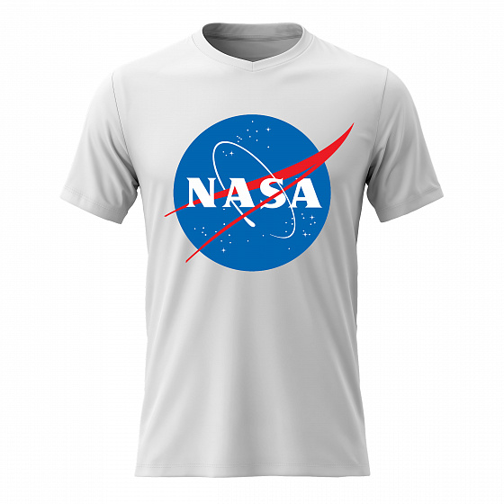 Pánské bavlněné tričko s potiskem - NASA - bílé