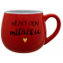 HEZKÝ DEN MILÁČKU - červený keramický hrníček 300 ml