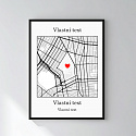 Personalizovaný magický fotoobraz v rámu - 30x40 - mapa 