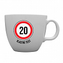 Personalizovaný MEGA XXL keramický hrnek 1 000 ml - narozeninová dopravní značka 