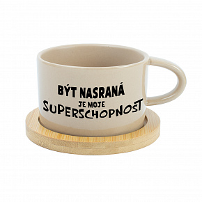 BÝT NASRANÁ JE MOJE SUPERSCHOPNOST - krémový hrníček makronka 200 ml