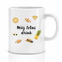 Personalizovaný klasický bílý keramický hrníček 300 ml s letním mixem 