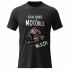 Pánské bavlněné tričko s potiskem - VŠUDE DOBŘE NA MOTORCE NEJLÍP! - černé 