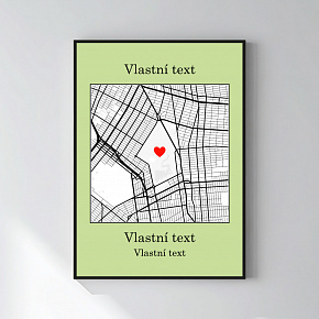 Personalizovaný magický fotoobraz v rámu - 50x70 - mapa Personalizovaný magický fotoobraz v rámu - 50x70 - mapa