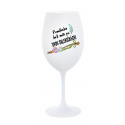 POMLÁZKA BOLÍ MÍŇ PO DVOU SKLENIČKÁCH! - bílá  sklenice na víno 350 ml