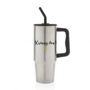 KRÁSNÝ DEN - stříbrný cestovní termohrnek 900 ml  