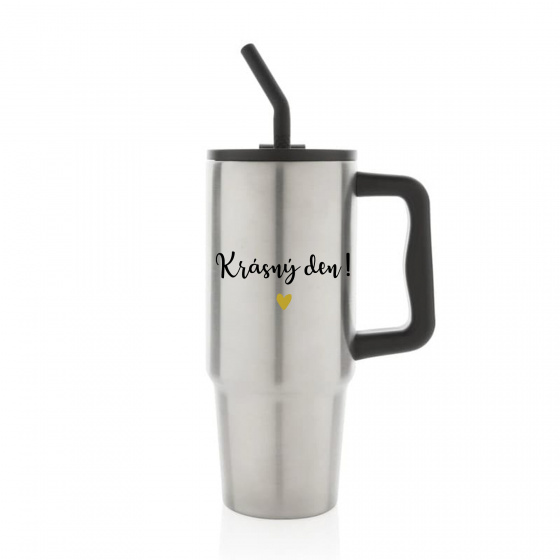 KRÁSNÝ DEN - stříbrný cestovní termohrnek 900 ml  