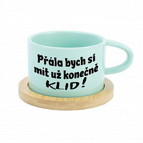 PŘÁLA BYCH SI MÍT UŽ KONEČNĚ KLID! - mint hrníček makronka 200 ml