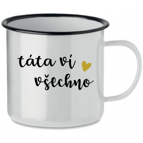 TÁTA VÍ VŠECHNO - bílý plecháček 350 ml