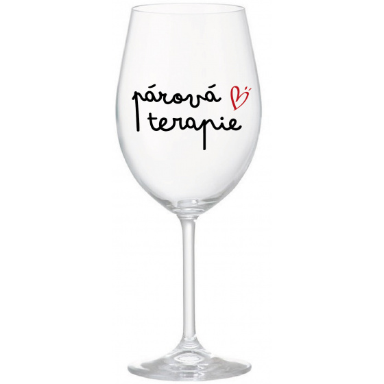 PÁROVÁ TERAPIE - čirá sklenice na víno 350 ml