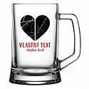 Personalizovaná pivní sklenice - Dvě místa, jedno srdce